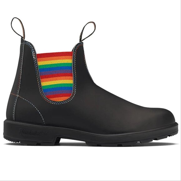 Blundstone Original Chelsea Boots Men\'s US 12 Black Leather Rainbow NEW main image 11